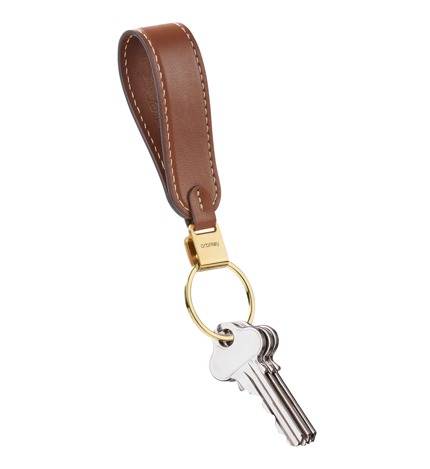 Orbitkey Loop Keychain | Caramel