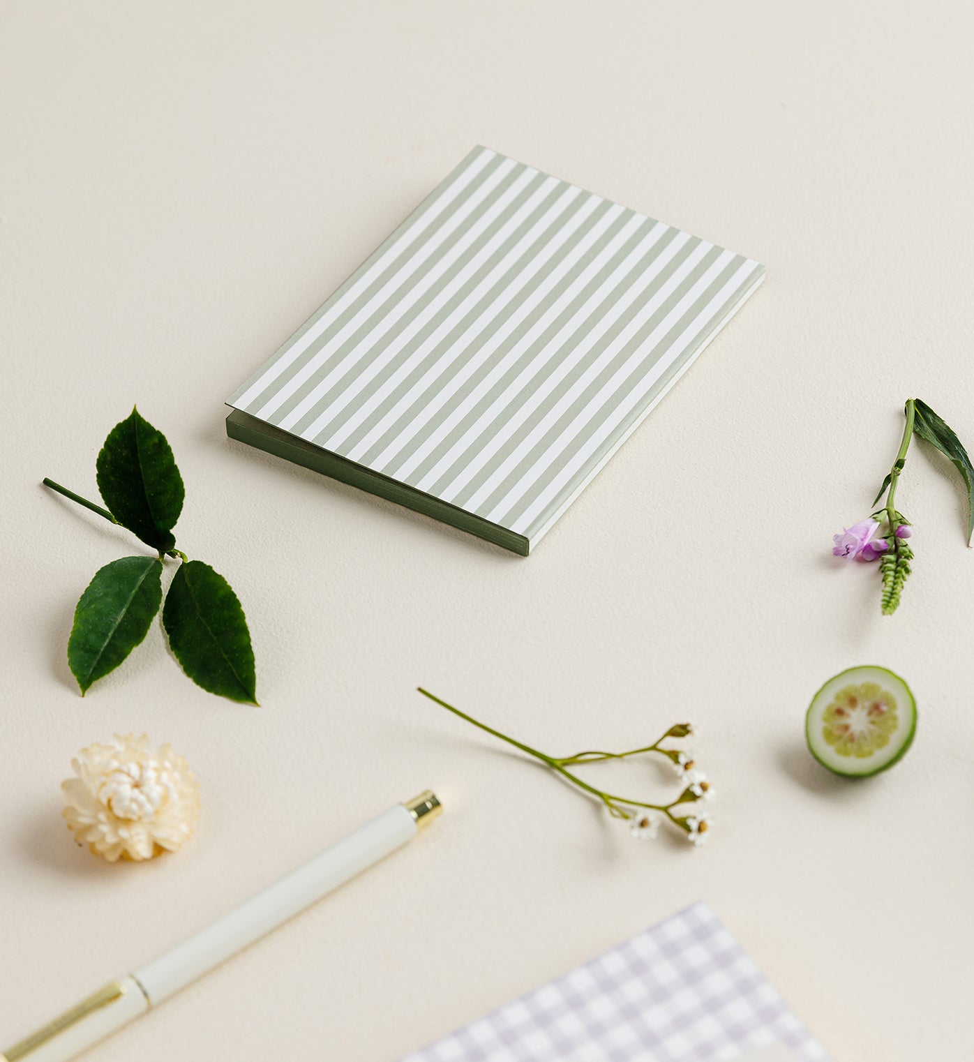 Sage Stripe | Petite Notebook