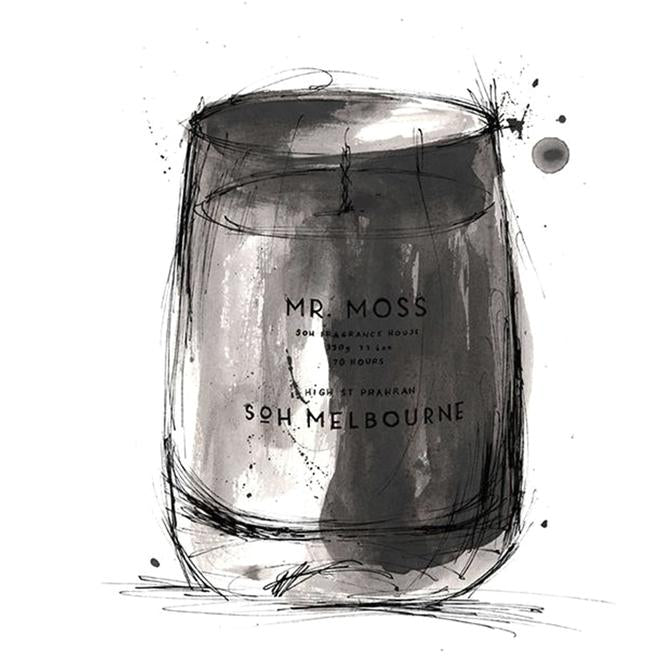 SOH | 400g Candle | Black Matte | Moss