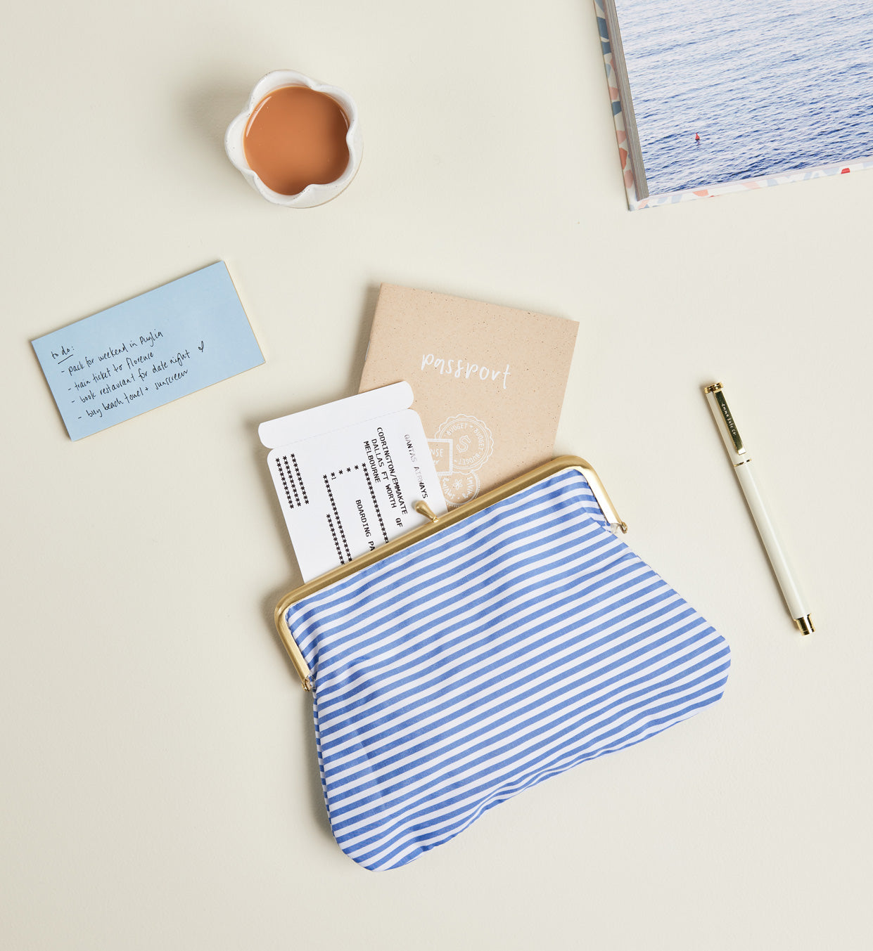 Everything Clutch | Petite | Amalfi Stripe