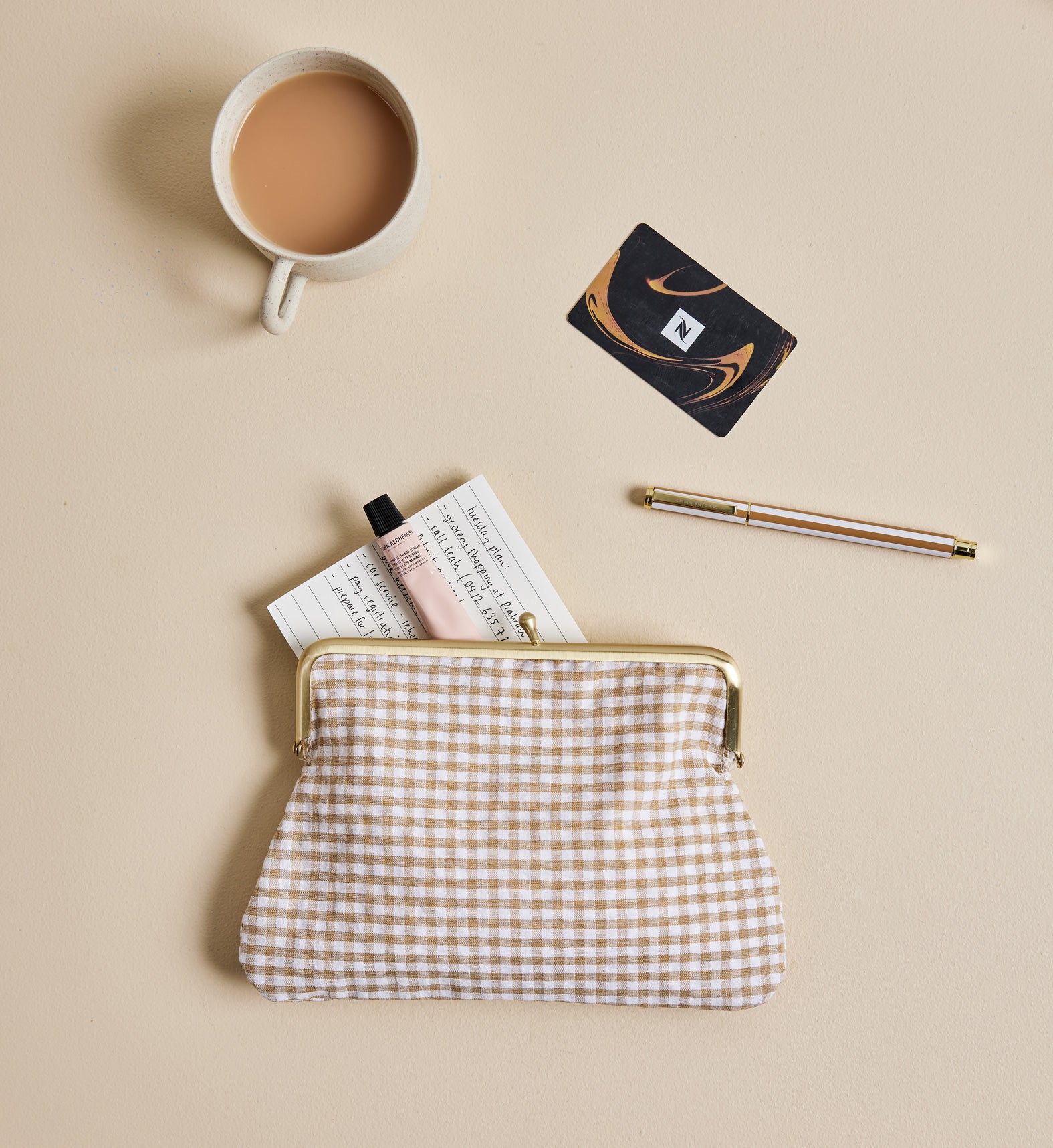 Everything Clutch | Petite | Biscotti Gingham