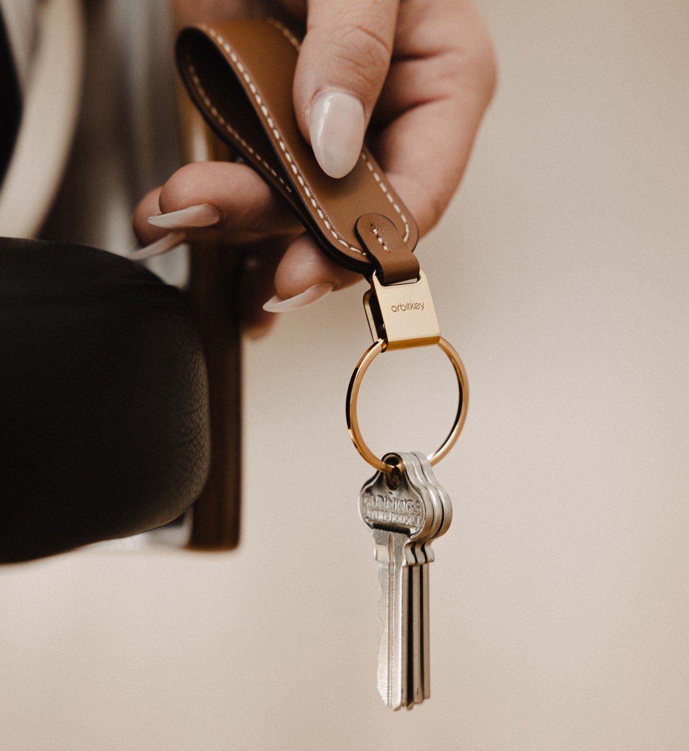 Orbitkey Loop Keychain | Caramel
