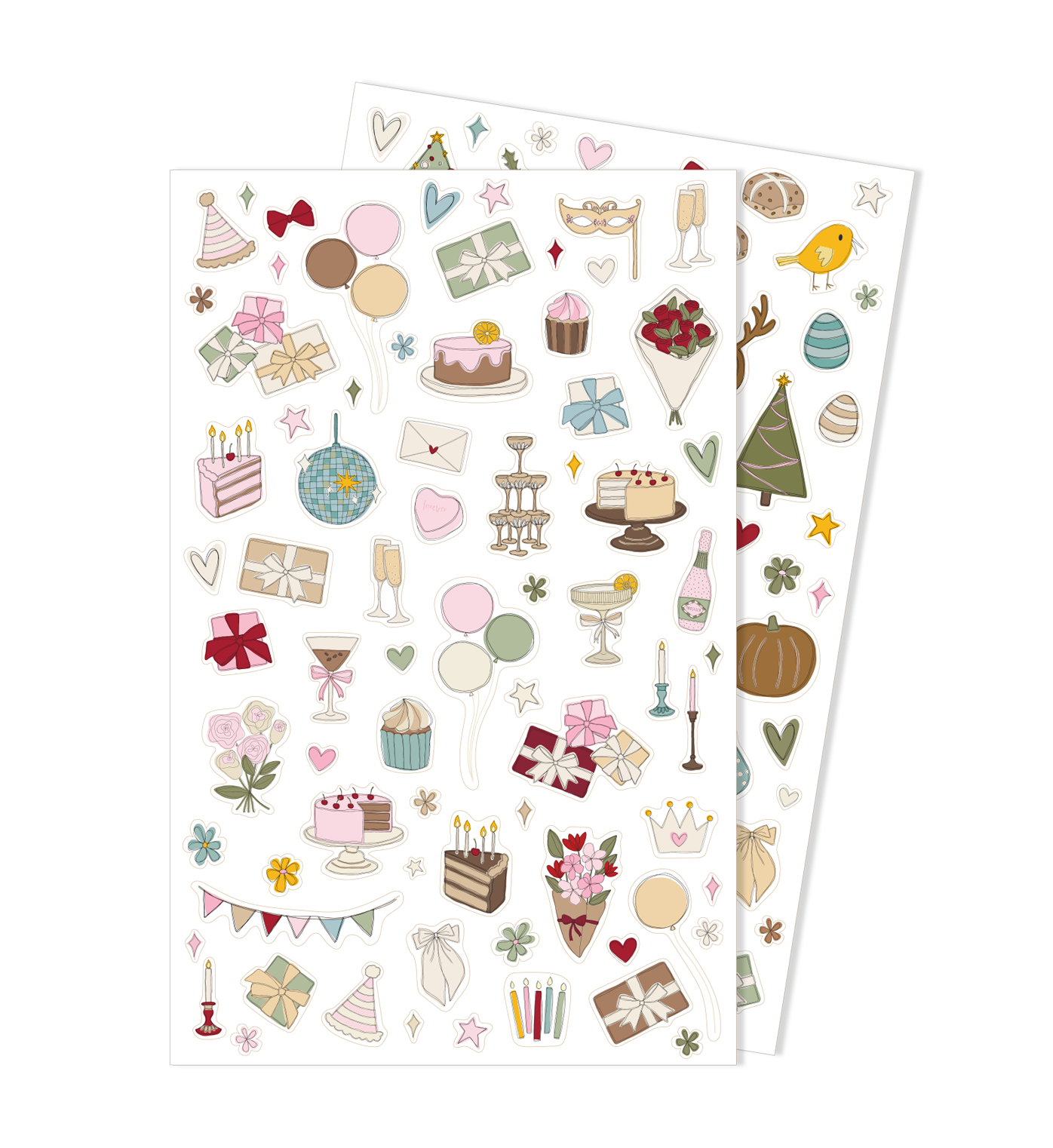 Illustrated Stickers | Celebrations + Holidays