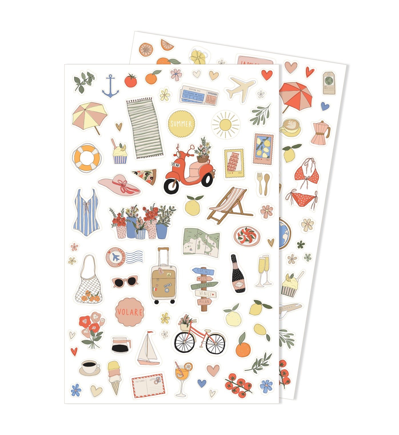 Illustrated Stickers Set | Travel