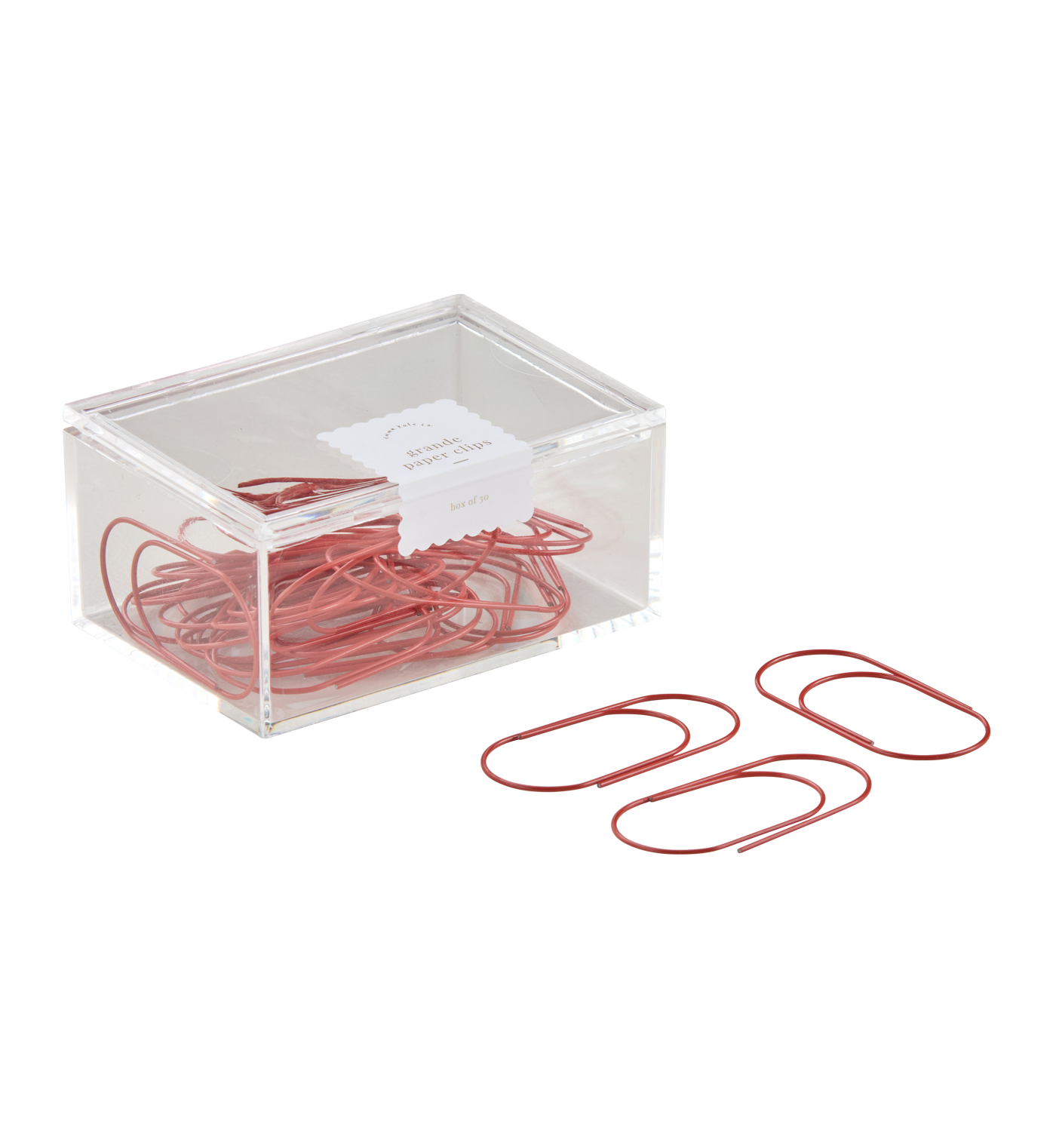 Paper Clips | Grande | Scarlet | Set of 30 | PRE-ORDER