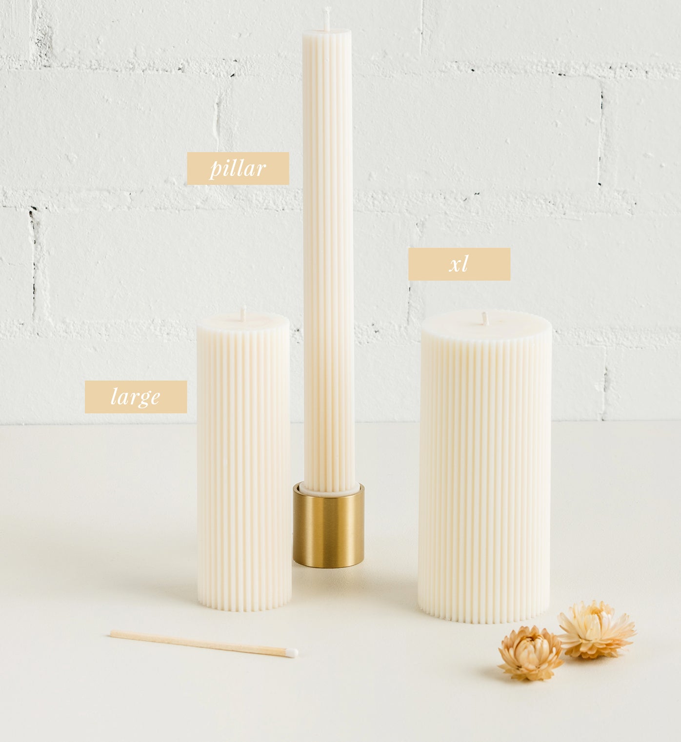 BTNCL | XL Pillar Candle | Peach