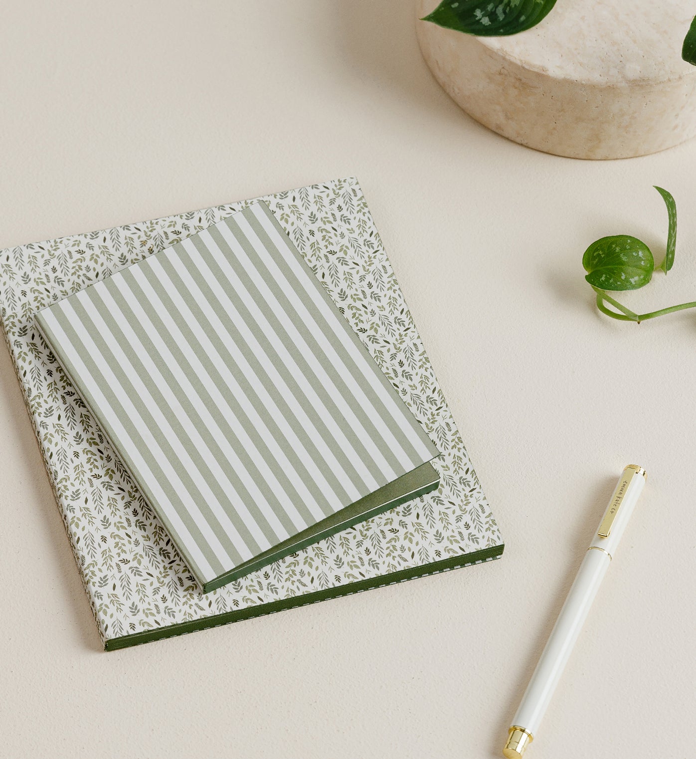 Sage Stripe | Petite Notebook