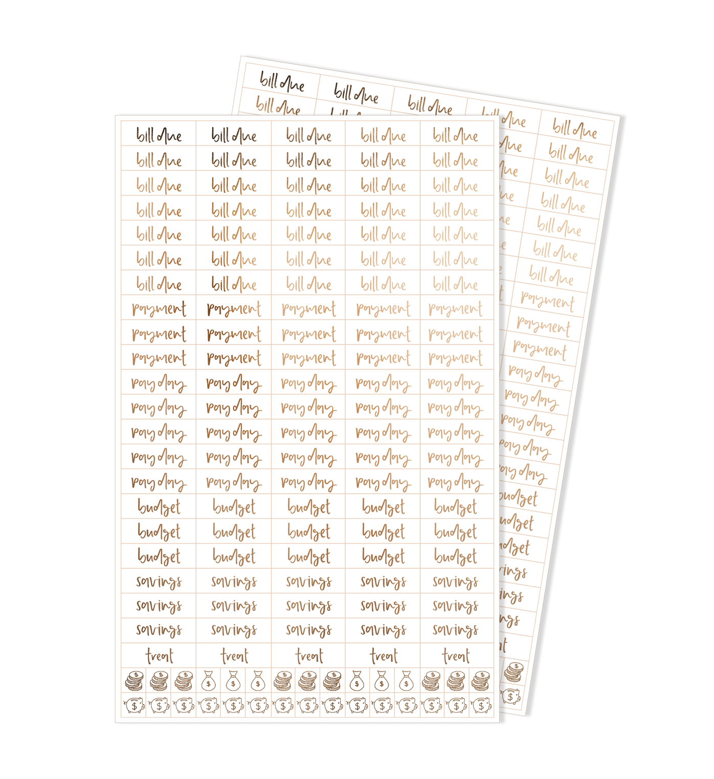 Extra Word Stickers | Budgeting Basics