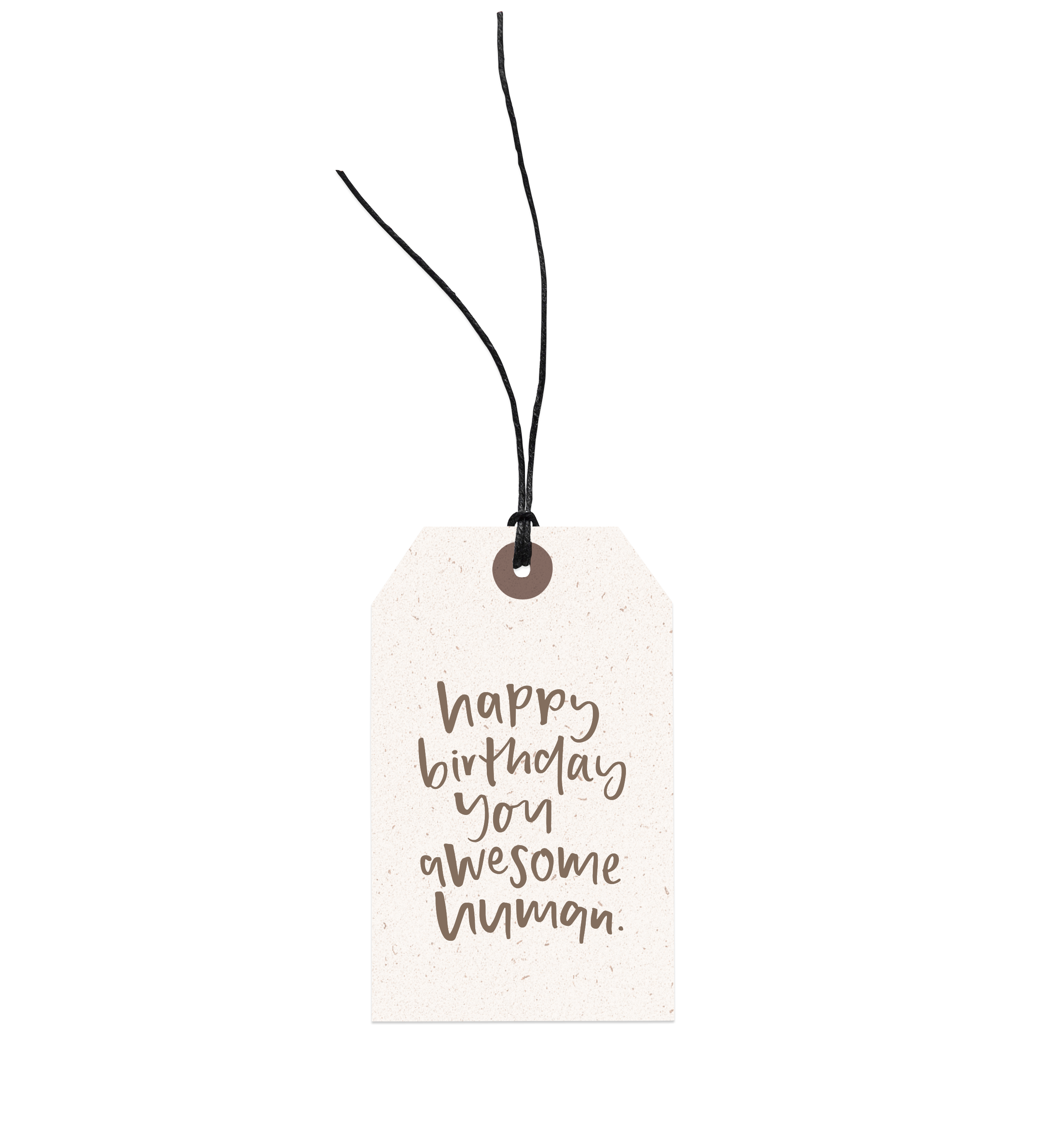 Happy Birthday Awesome Human // Gift Tag